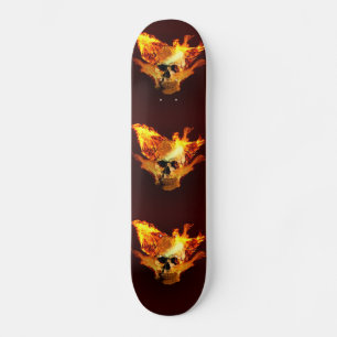 Flaming Skull Skateboard