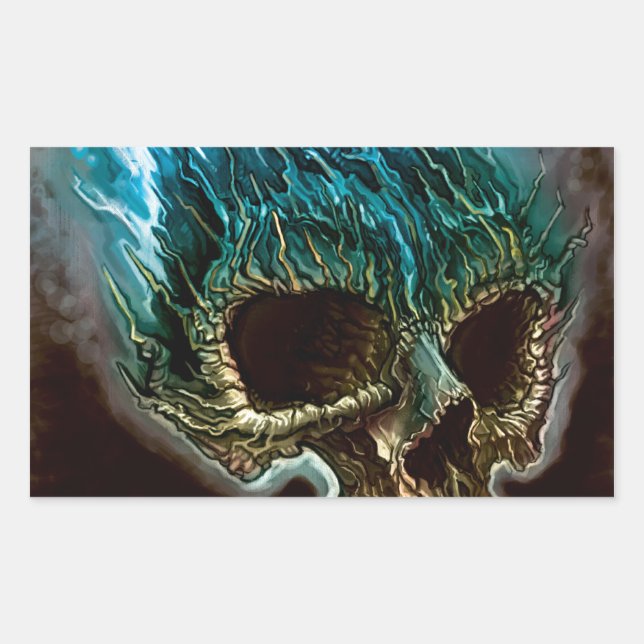 Flaming Skull Sticker (Front)