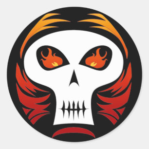 Flaming Skull stickers