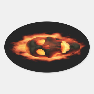 Flaming Skull Stickers