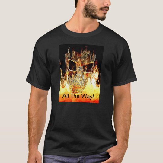 Flaming Skull Tee Shirt