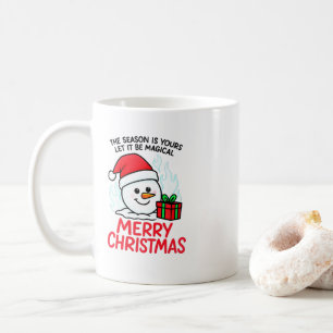 Flaming Snowman Merry Christmas Mug Funny Holiday 