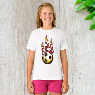 Flaming Soccer Ball Hot Fire Sports T-Shirt