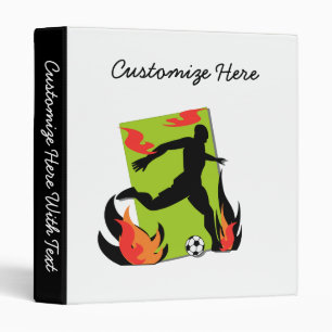 Flaming Soccer T shirts and Gifts Binder