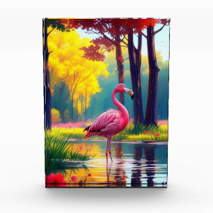 Flaming Standing in The Lake Photo Block