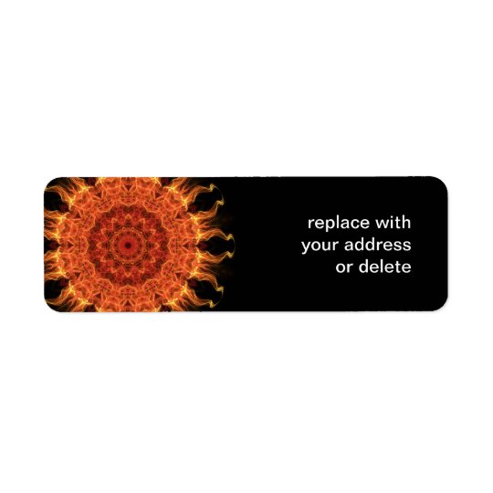 Flaming Sun Return Address Label