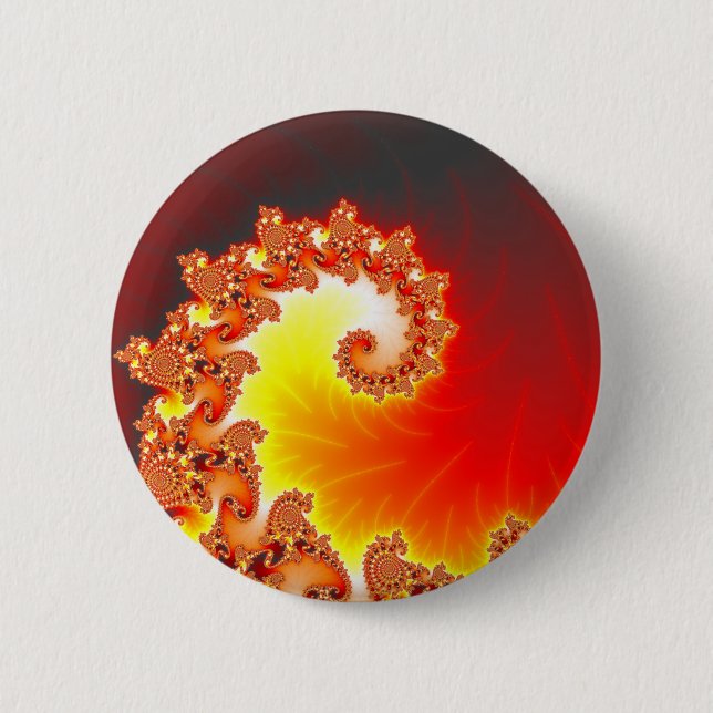 Flaming Tentacle - Fractal Art 2 Inch Round Button (Front)