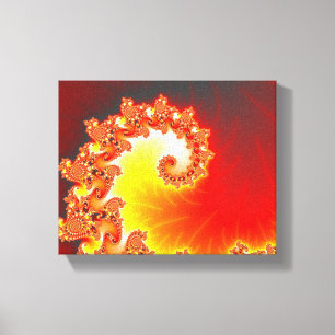 Flaming Tentacle - Fractal Art Canvas Print