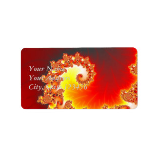 Flaming Tentacle - Fractal Art Label