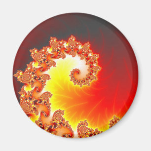 Flaming Tentacle - Fractal Art Magnet