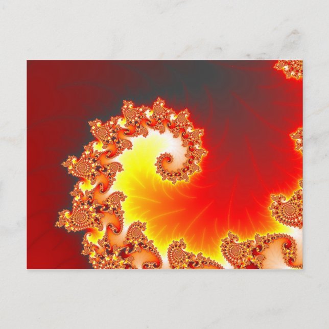 Flaming Tentacle - Fractal Art Postcard (Front)