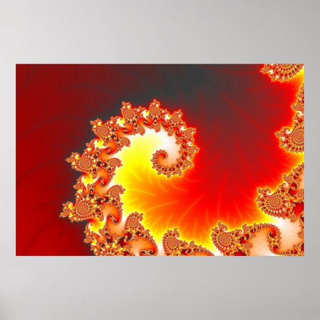 Flaming Tentacle - Fractal Art Poster (Front)