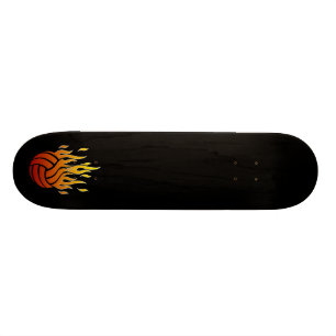 Flaming Volleyball Skateboard