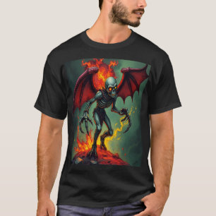 Flaming Winged Demon T-Shirt