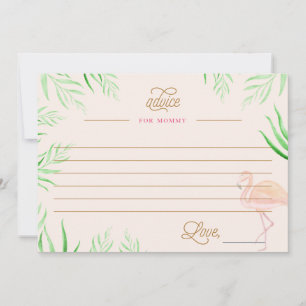 FLAMINGLE BABY SHOWER CARTE DE CONSEIL FLAMANT ROS
