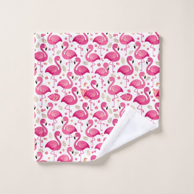 "Flamingle Fiesta" Wash Cloth (Wash Cloth)