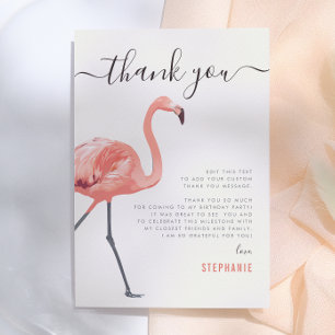 Flamingle   Flamant rose Anniversaire Merci
