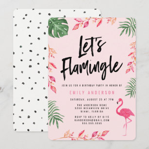 Flamingle   Invitation de fête d'anniversaire