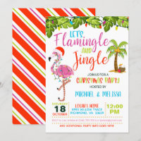 Flamingle & Jingle Christmas Party Invitation - WH
