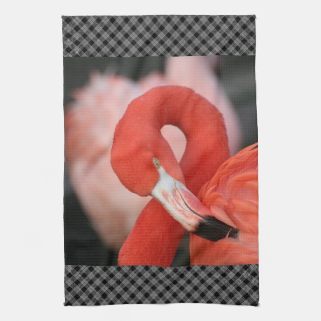 Flamingo 001 kitchen towel (Vertical)