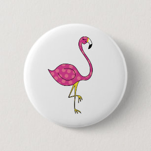 flamingo 2 inch round button