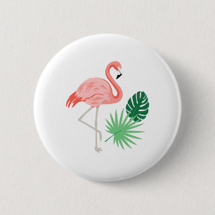 Flamingo 2 Inch Round Button