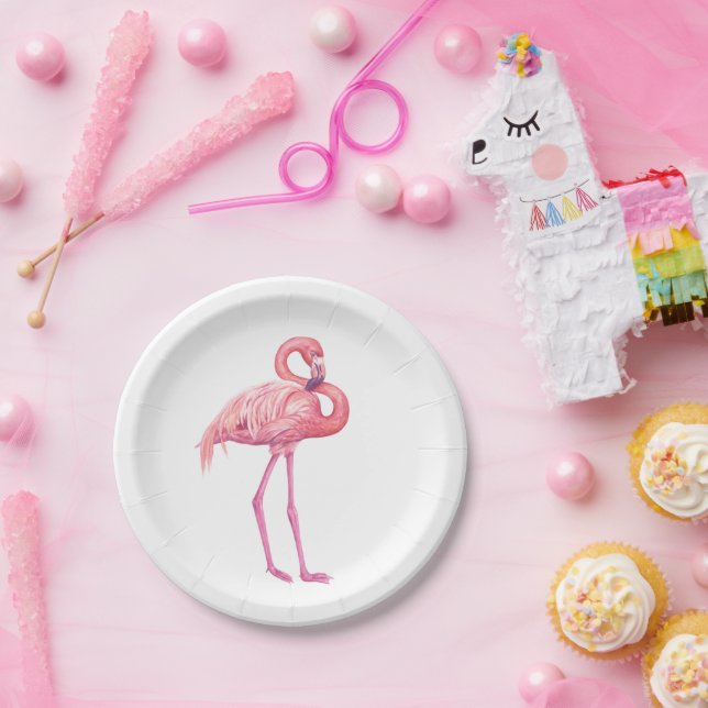 Flamingo 2 paper plate (Party)