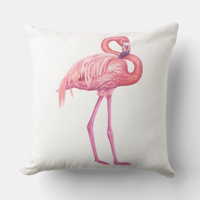 Flamingo 2 throw pillow (Front)