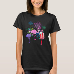 Flamingo 4th Of July Flamerica American Flag Usa P T-Shirt