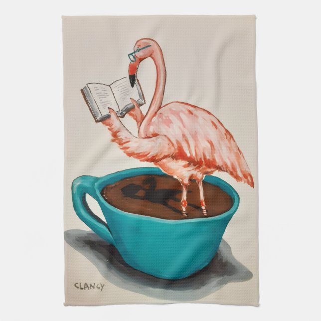 Flamingo Absurdi-tea towel  (Vertical)