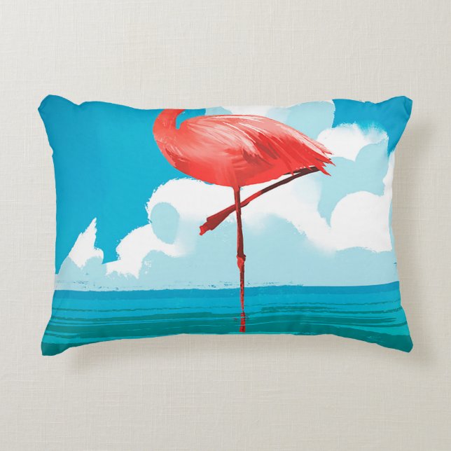 Flamingo Accent Pillow (Front)