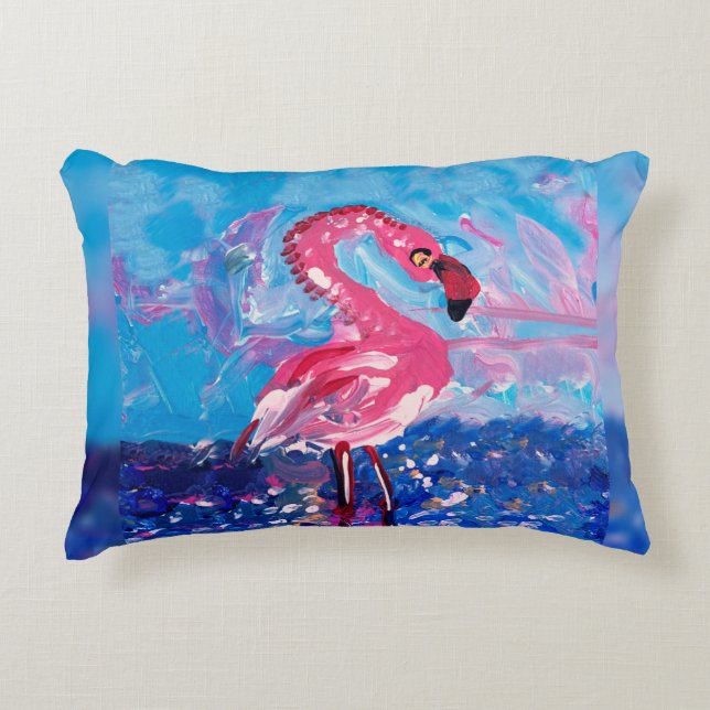 Flamingo Accent Pillow (Front)