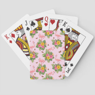 Flamingo and Butterflies 1 Playing Cards