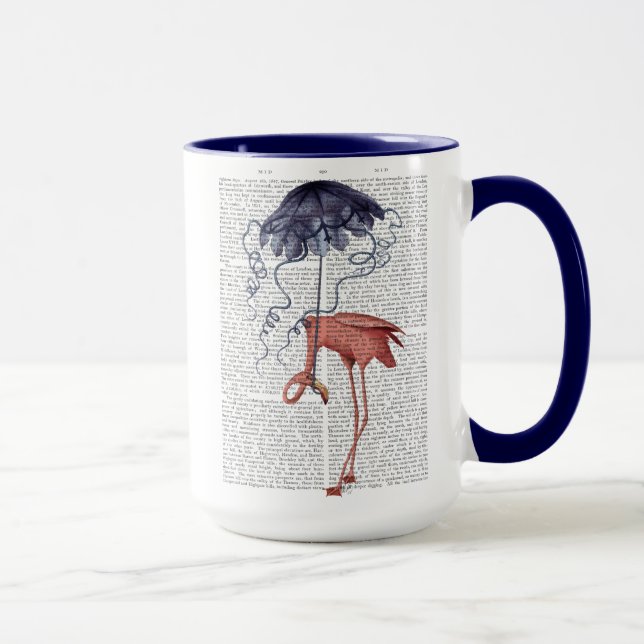 Flamingo and Parasol Mug (Right)