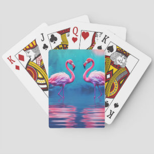 Flamingo Animal Bird Wildlife Wilderness Colourful Playing Cards
