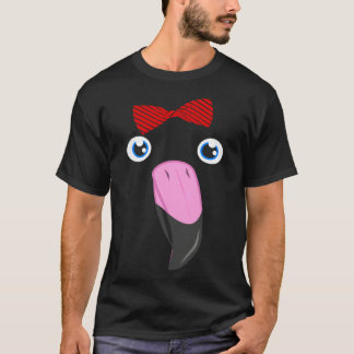 Flamingo Animal Bow Tie Child Halloween Costume T-Shirt