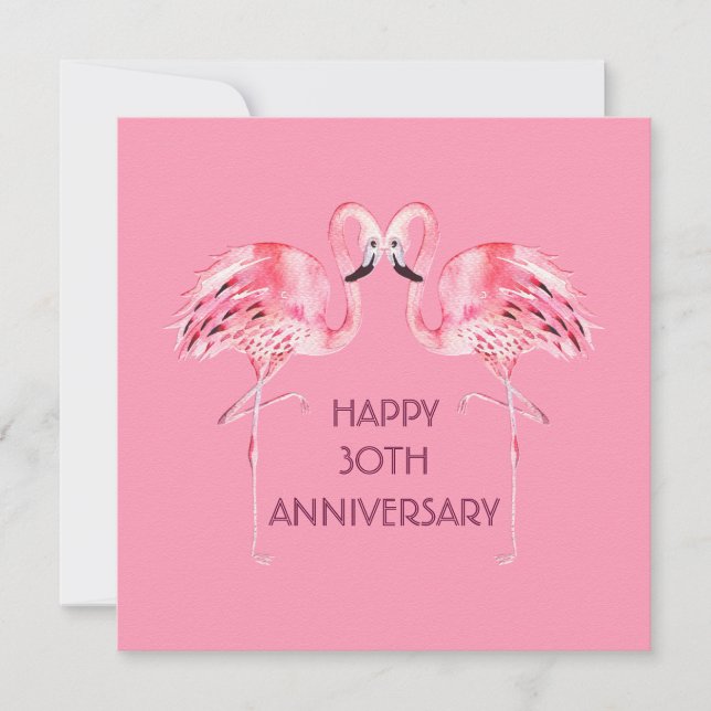 Flamingo Anniversary Card (Front)