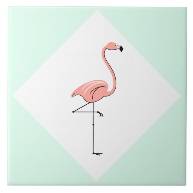 Flamingo Aqua Diamond tile (Front)