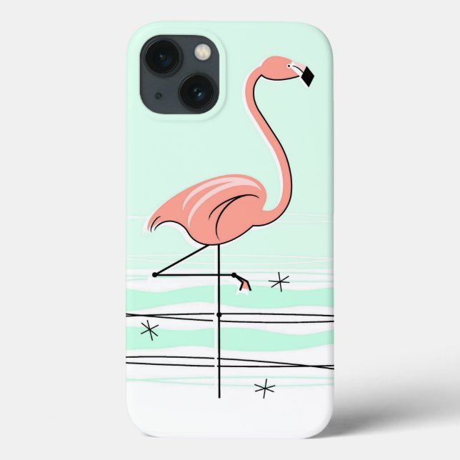 Flamingo Aqua iPad case (Back)