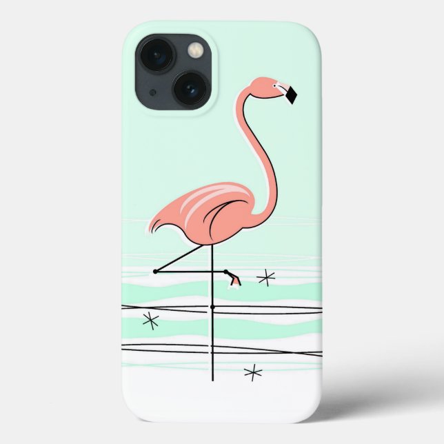 Flamingo Aqua iPad m Mini case (Back)