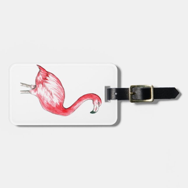Flamingo Art Luggage Tag (Front Horizontal)