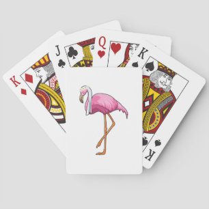Flamingo as Bride with Veil Playing Cards