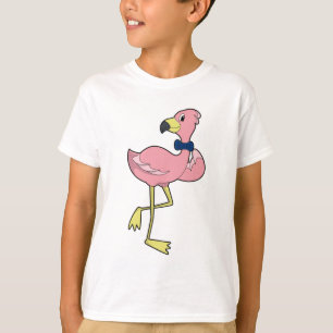 Flamingo as Gentleman with Tie T-Shirt