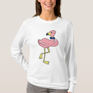 Flamingo as Gentleman with Tie T-Shirt