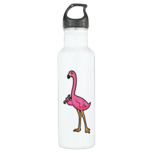 Flamingo as Mechanic with Wrench 710 Ml Water Bottle
