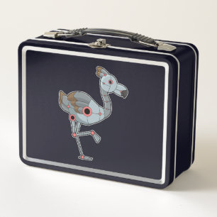 Flamingo as Robot Metal Lunch Box