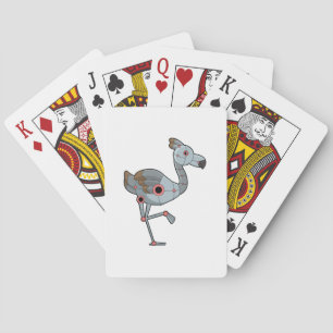 Flamingo as Robot Playing Cards