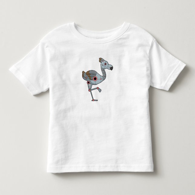 Flamingo as Robot Toddler T-shirt (Front)