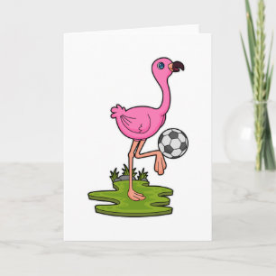 Flamingo as Soccer player with Soccer Card