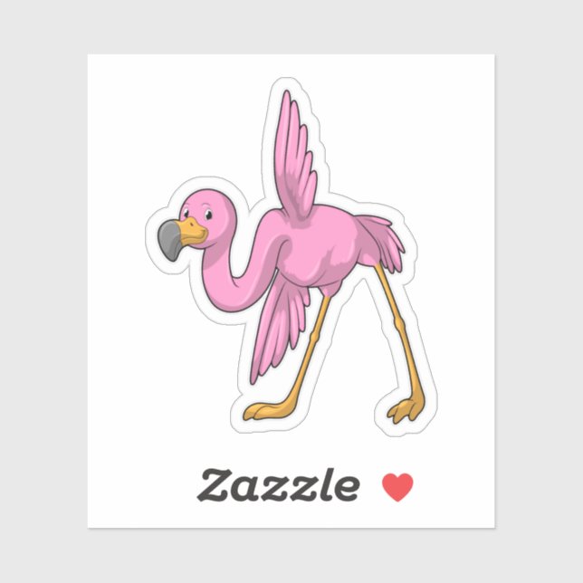 Flamingo at Yoga Stretching exercise (Sheet)